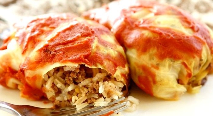 Голубцы с мясом и рисом
