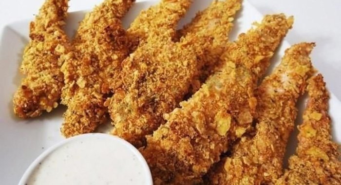 Куриная грудка в овсянке