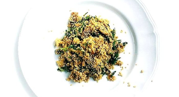 Плов из киноа с грибами