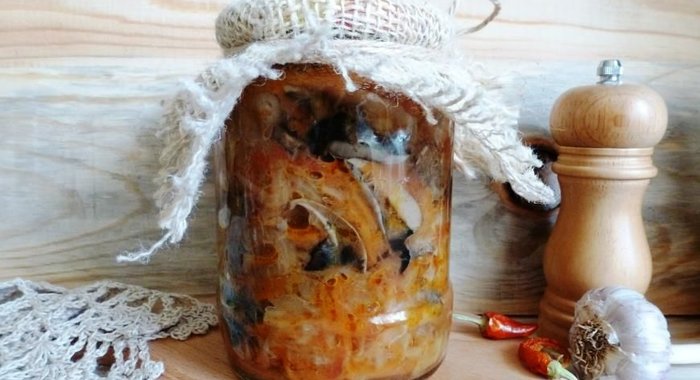 Солянка с подосиновиками