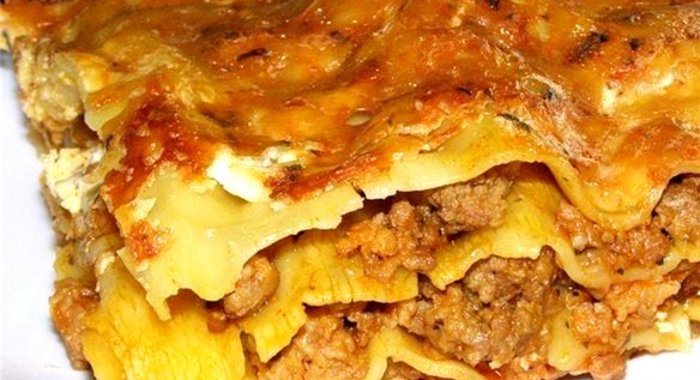 Лазанья со сметанным соусом