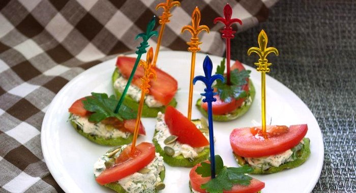 Кабачки как канапе