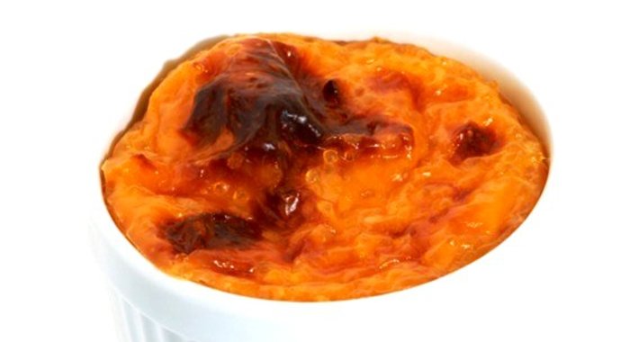 Суфле творожное с вишневой подливкой