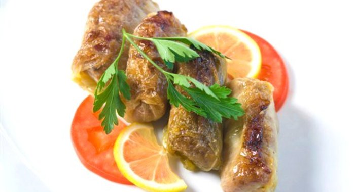 Голубцы с грибами и яйцами