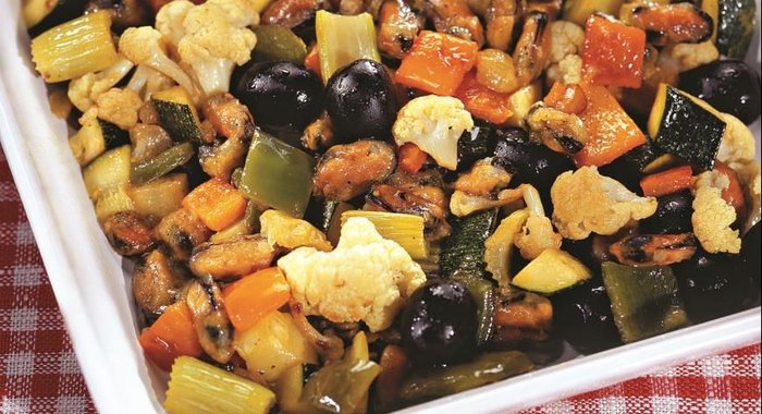 Рагу с мидиями