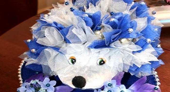 Ежик из конфет