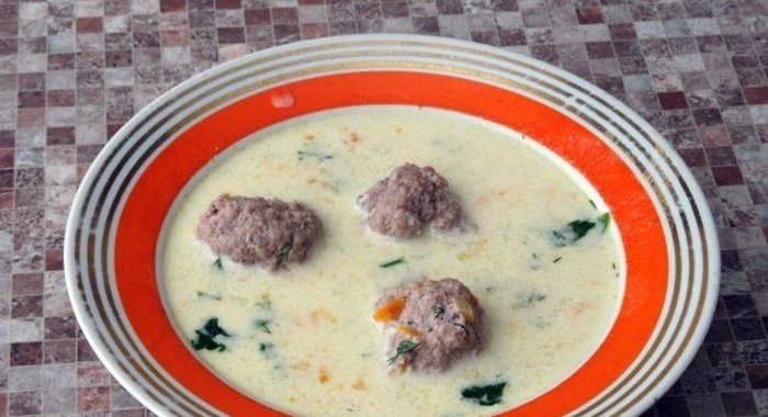 Сырный суп с фаршем