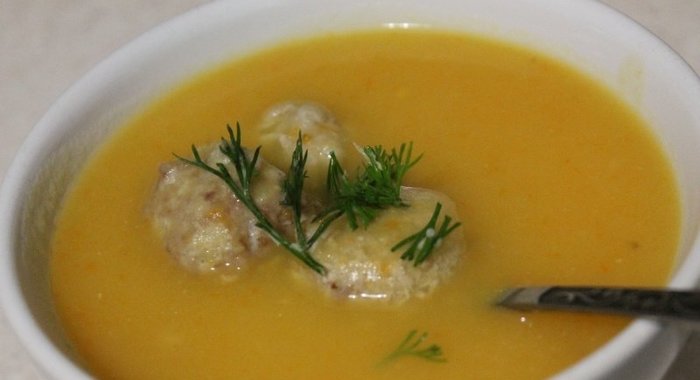 Суп-пюре с фрикадельками