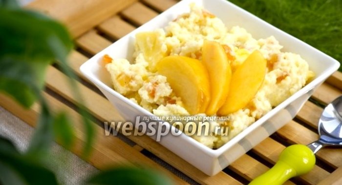 Пшённая каша с персиком и курагой