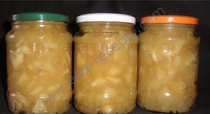 Яблочный джем с карамелью