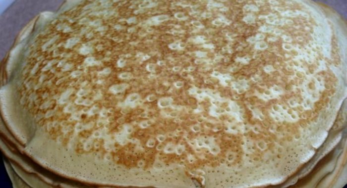 Блины на минералке