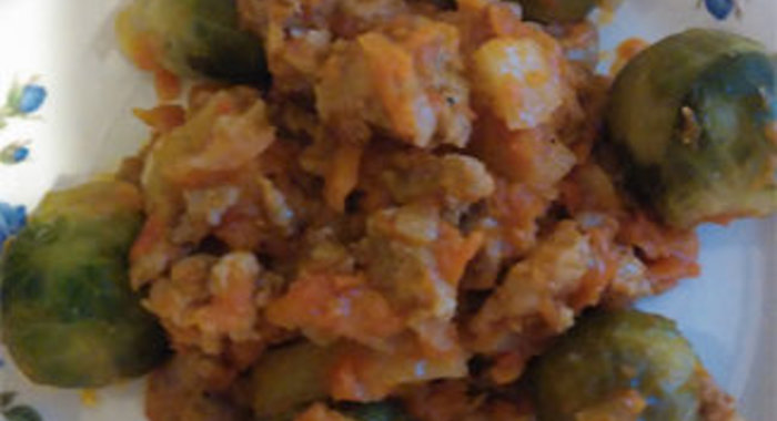 Жаркое с брюссельской капустой