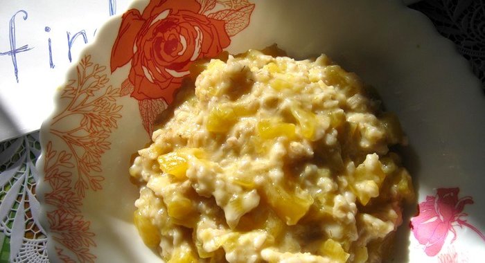 Геркулесовая каша с тыквой