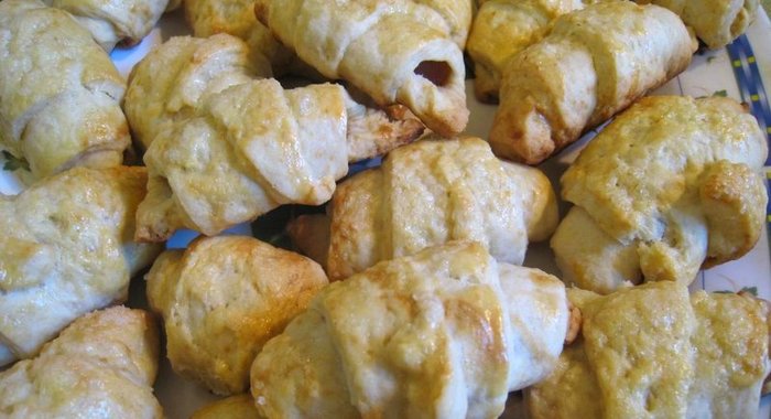 Творожные рогалики с мармеладом