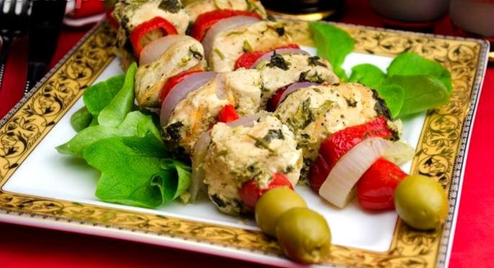 Шашлык из индейки на пару