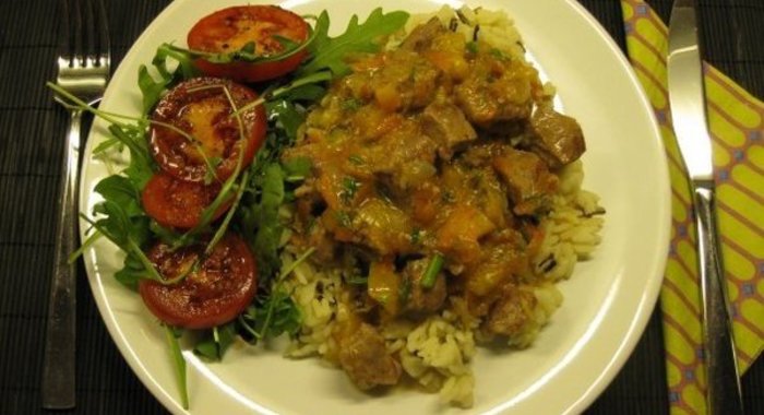 Гуляш с рисом