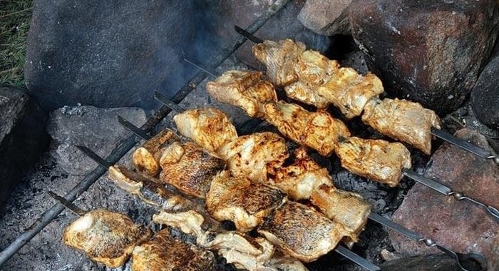 Шашлык из карпа