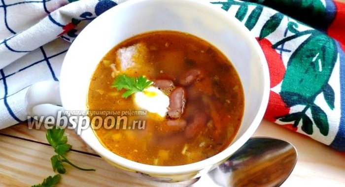 Рассольник с фасолью