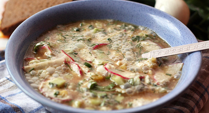 Окрошка на минеральной воде