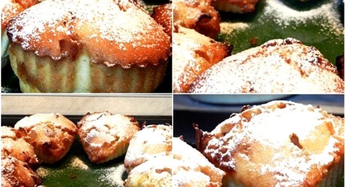 Маффины с белым шоколадом и виноградом