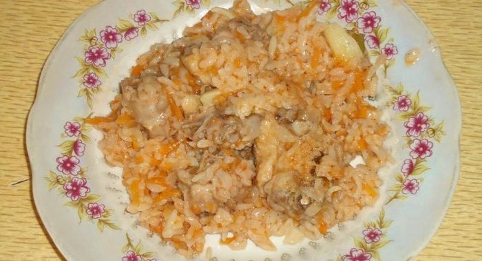 Каша рисовая с курицей