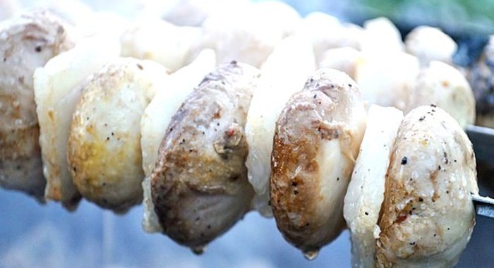Шашлык из шампиньонов