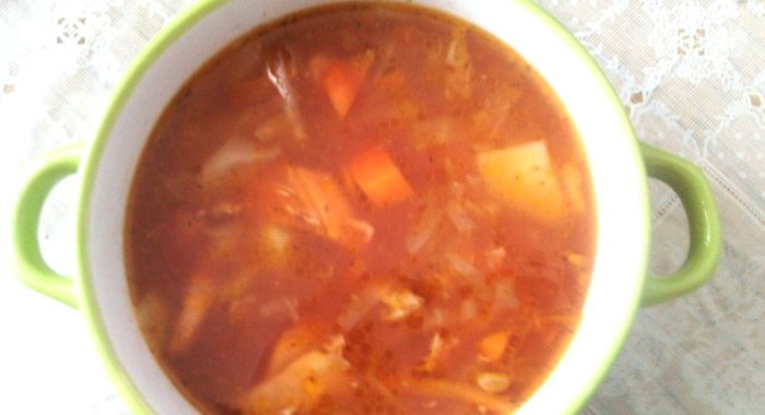 Щи с фасолью