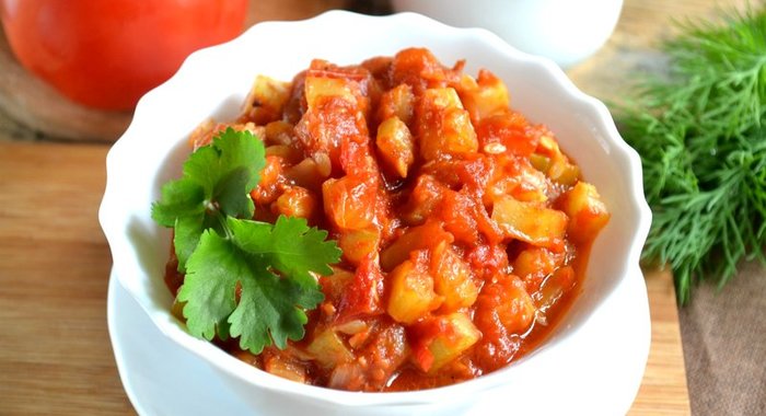 Диетическое рагу из кабачков