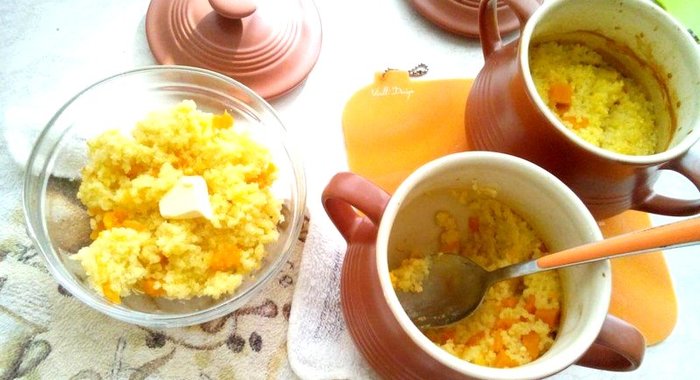 Каша с тыквой в горшочке