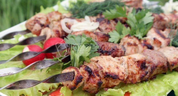 Шашлык с киви