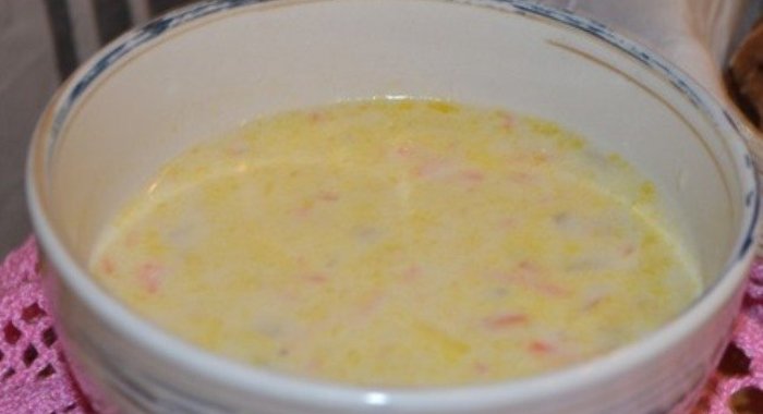 Сырный суп с белыми грибами