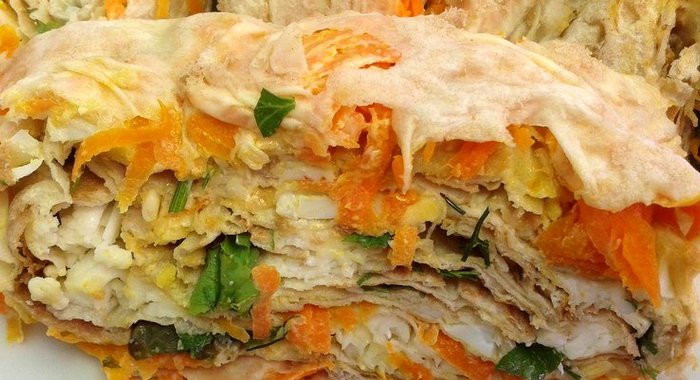 Лаваш-рулет с вкусной начинкой