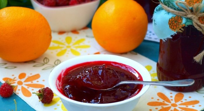 Малиновый джем с апельсином