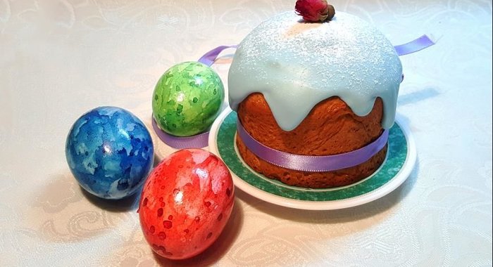 Пасхальный заварной кулич