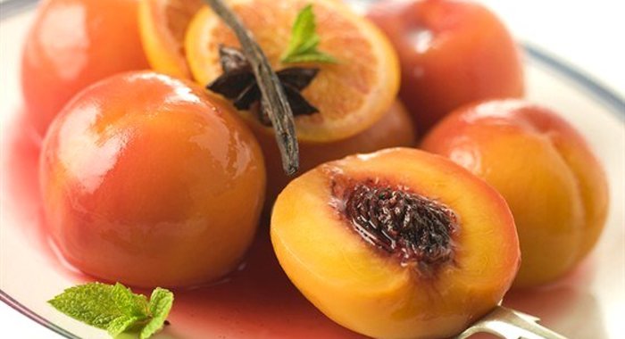 Персики в вине