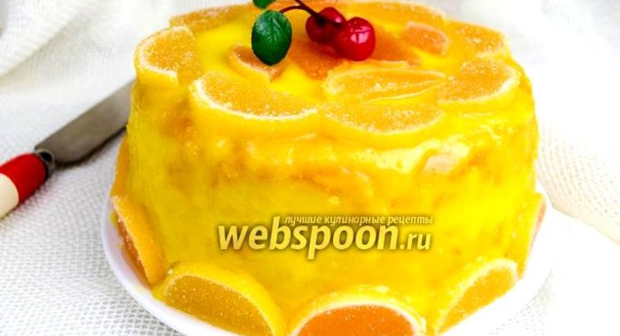 Бисквит с лимонным кремом в мультиварке