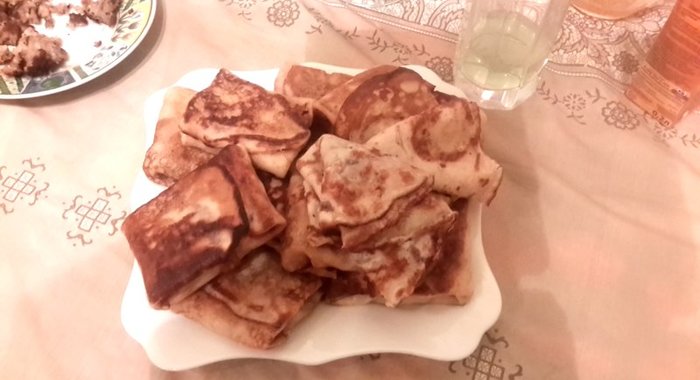 Тонкие блины с начинкой