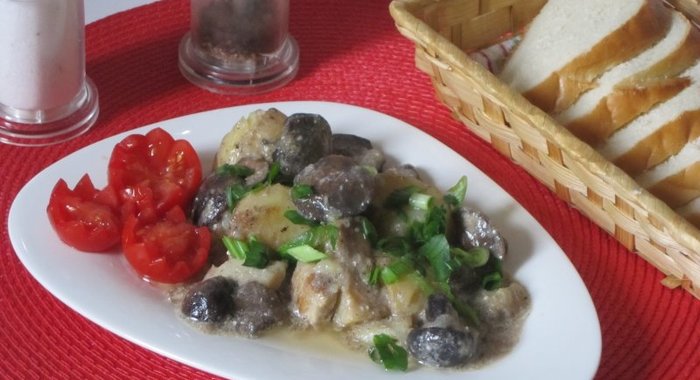 Жаркое с маслятами