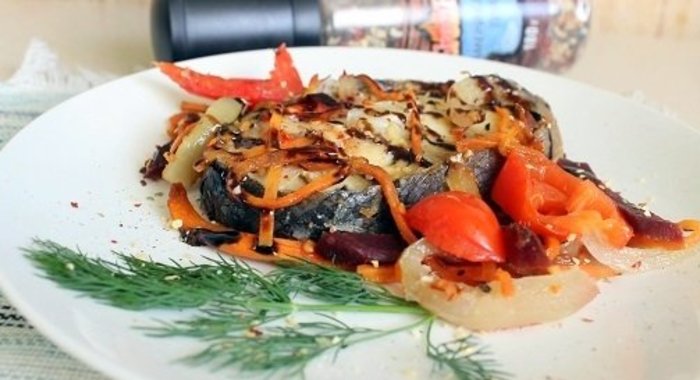 Запеченные стейки сайды с овощами