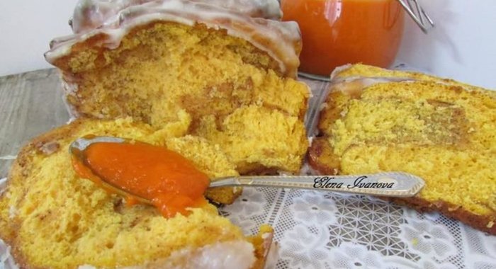 Постный отрывной тыквенный хлеб с корицей