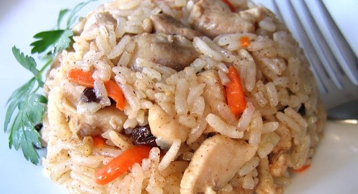 Плов узбекский с курицей