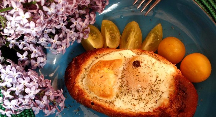 Яичница в булочке