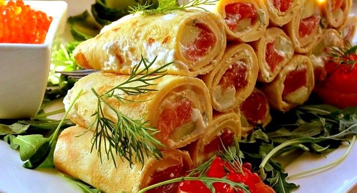 Роллы из омлета