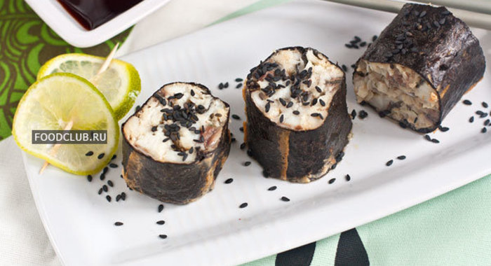 Горячие роллы с белой рыбой