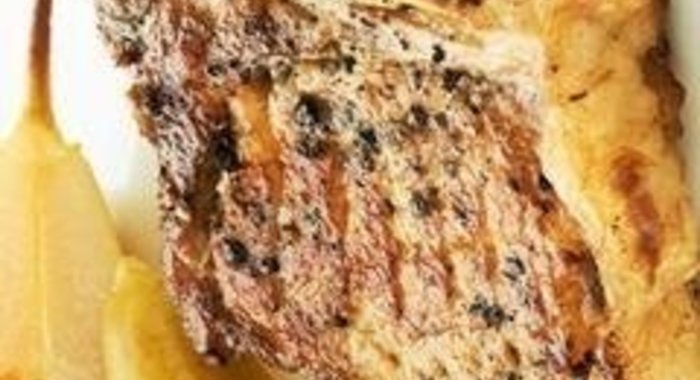 Свиные стейки с грушами