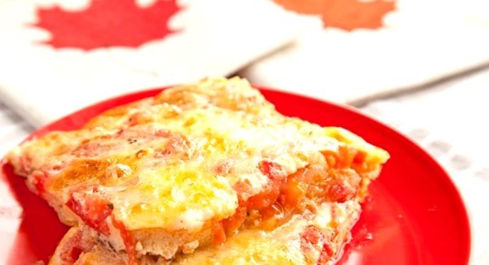 Омлет в духовке с помидорами