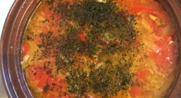 Щи с помидорами и болгарским перцем