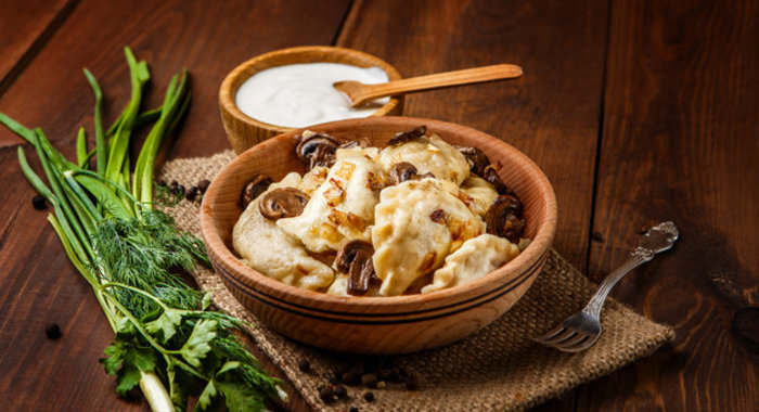 Вареники с картофелем и грибами