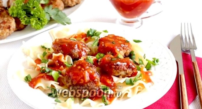 Сочные котлетки под имбирно-томатным соусом