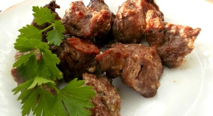 Шашлык из телятины в майонезе